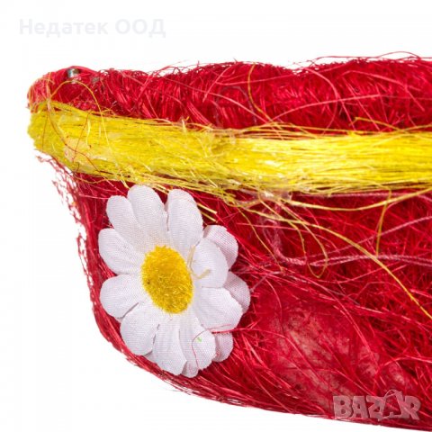 Великденска декорация, Панер от изкуствена трева, 18x7cм, снимка 2 - Изкуствени цветя - 40084112