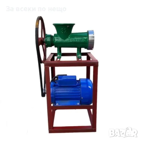 Чугунена месомелачка 32-ри номер с електромотор и стойка, снимка 3 - Други инструменти - 50324781