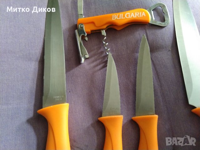 Домакински ножове 5 броя комплект отлични, снимка 3 - Прибори за хранене, готвене и сервиране - 41045388