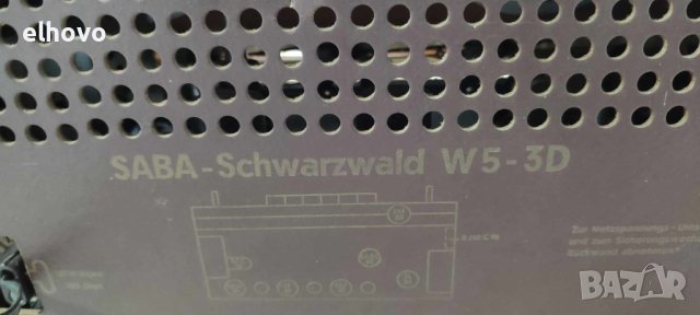 Старо лампово радио Saba W5-3D, снимка 8 - Радиокасетофони, транзистори - 44400585