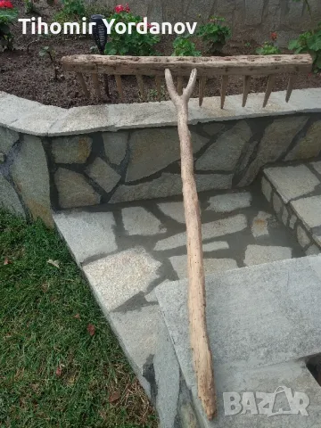 Стар дървен търмък., снимка 4 - Антикварни и старинни предмети - 47407208