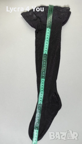 Bellevue Satin Sheers 15 den нови черни силиконови чорапи, снимка 8 - Бельо - 52701302