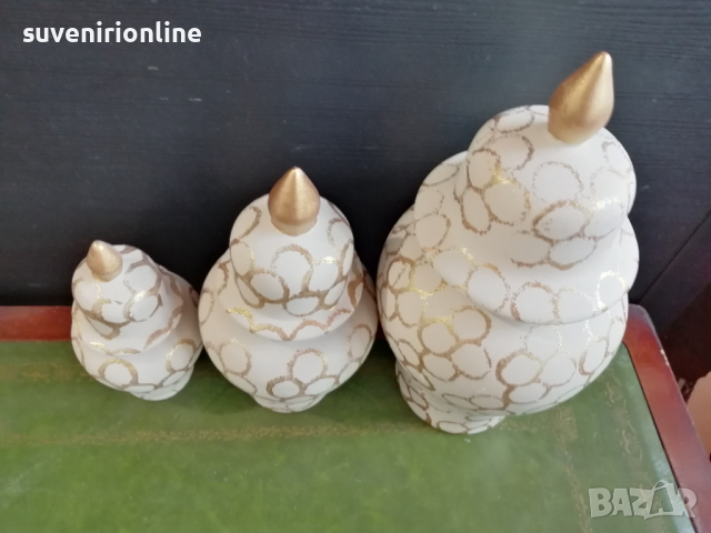Тройка декоративни вази , снимка 2 - Вази - 36151166