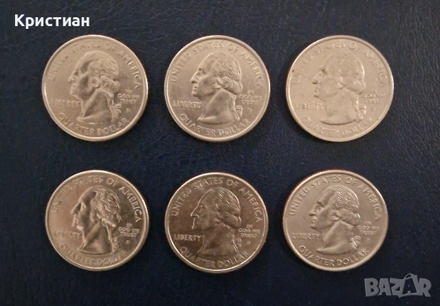 1/4 долар 50 щата