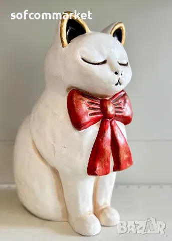 Керамична фигура на коте, снимка 4 - Декорация за дома - 49827897