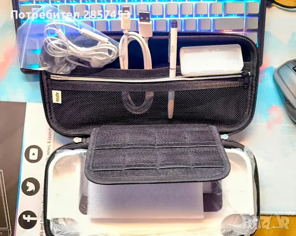 Orzly Essential Pack за Nintendo Switch OLED – пълен комплект аксесоари, снимка 4 - Аксесоари - 56109324