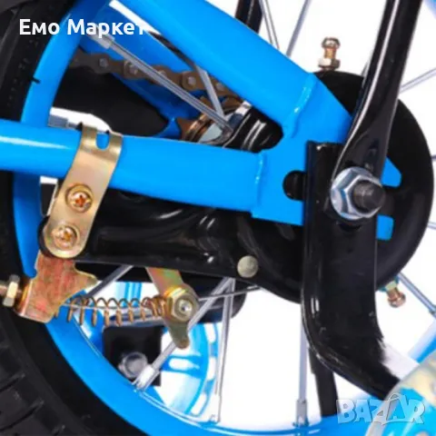 Детски велосипед с кош, помощни колела и два вида спирачки, снимка 9 - Велосипеди - 49771762