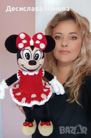 Мики и Мини Маус-45см, ръчна изработка, снимка 5 - Плюшени играчки - 48151712