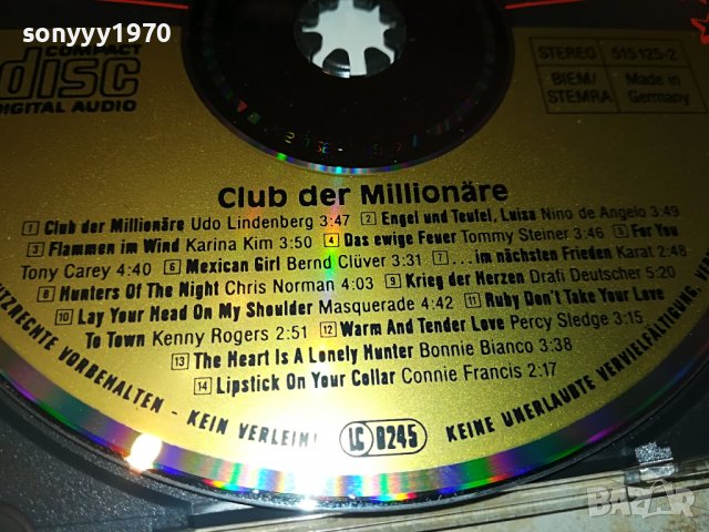 CLUB DER MILIONARE 0RIGINAL CD MADE IN GERMANY 2503232054, снимка 14 - CD дискове - 40134914