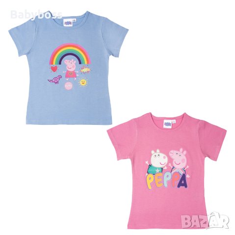 2 бр. блузи за момиче с Прасенцето Пепа, снимка 1 - Детски тениски и потници - 41555551
