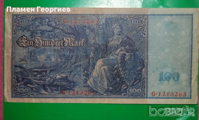 100 МАРКИ ГЕРМАНИЯ 1910, снимка 2 - Нумизматика и бонистика - 56199061