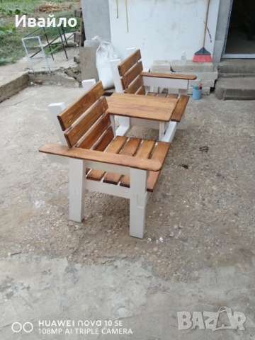 Пейка с масичка, снимка 2 - Градински мебели, декорация  - 51883735