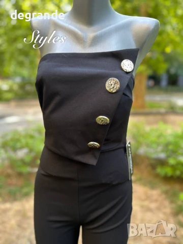 Елегантен дамски гащеризон наличен в бяло и черно , снимка 8 - Гащеризони - 51157082