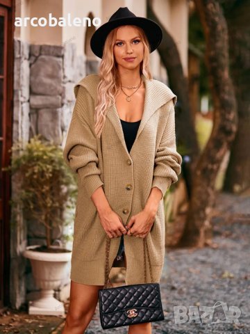 Модна дамска едноцветна жилетка с джобове и ревер, 3цвята - 023, снимка 4 - Жилетки - 42238992