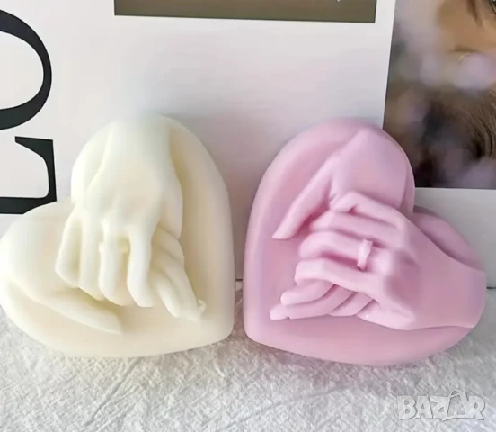 Молд сърце с ръце , снимка 3 - Форми - 51291173