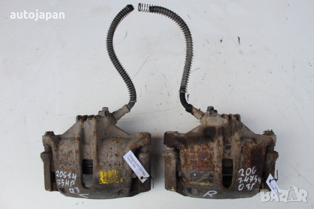 Преден ляв и десен спирачен апарат Пежо 206 1.4 75кс 2врати 03г Peugeot 206 1.4 75hp 2003