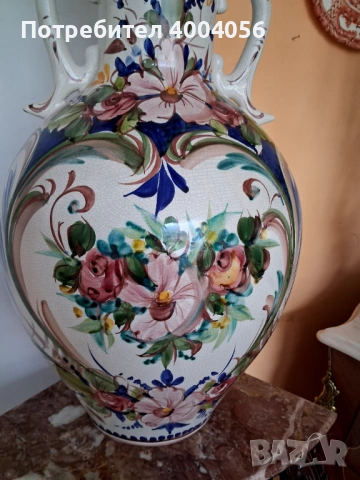 Голяма ваза, снимка 2 - Антикварни и старинни предмети - 53574179