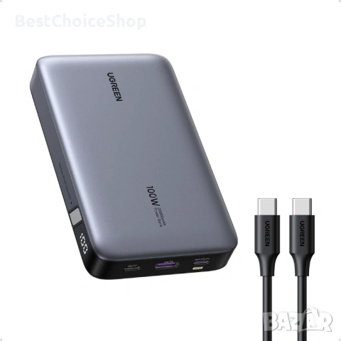  powerbank UGREEN Nexode PB720, 20 000mAh, Fast Charge, 100W, Външна батерия