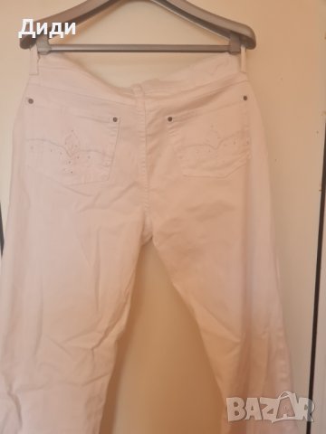 Бял дънков панталон , снимка 2 - Панталони - 41042035