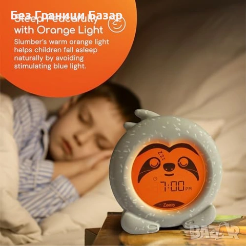 Нов Детски часовник за сън с 2 фази будилник USB лампа стая дете, снимка 3 - Друга електроника - 53683538