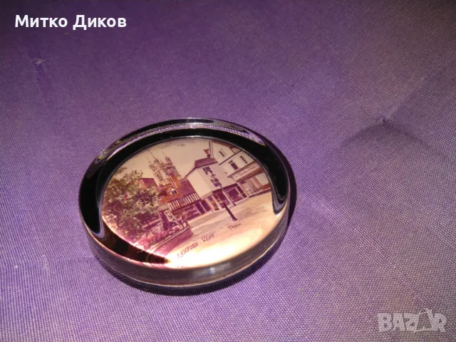 Ashford Kent Headley Brothers маркова кръгла  фигурка в стъкло фи 12см