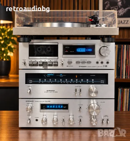 🔈Ретро аудио сет PIONEER синя серия - усилвател, тунер, дек, грамофон + опция тонколони🔈