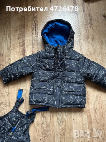 Бебешки зимен комплект(гащеризон и яке) Carter’s 18m, снимка 3 - Бебешки ескимоси - 53326239