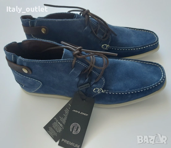 Нови и Оригинални Jack & Jones размер 44, естествена кожа, снимка 6 - Мокасини - 53130820