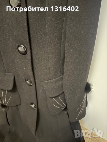 Зимно елегантно палто, размер S, снимка 3 - Палта, манта - 44443070