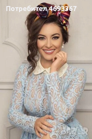 Уникат рокля с перли и дантела, размер S/M