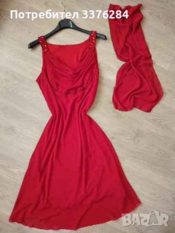 Дамска официална рокля в червен цвят, снимка 7 - Рокли - 40669938