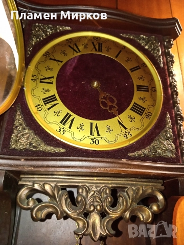 Германски стенен часовник Hermle, снимка 4 - Антикварни и старинни предмети - 52688070