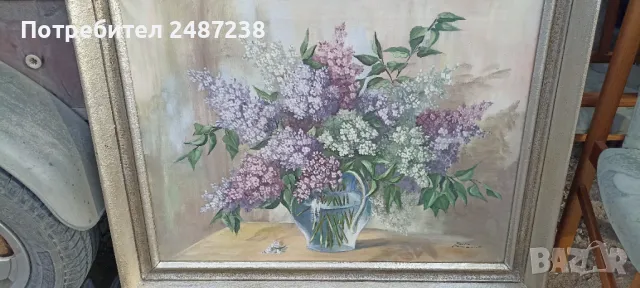 Красива картина с люляци, снимка 2 - Картини - 49514990