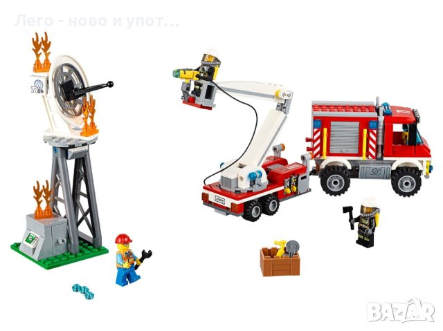 Употребявано Lego City - Пожарникарски камион (60111) от 2016 г., снимка 3 - Конструктори - 41669667