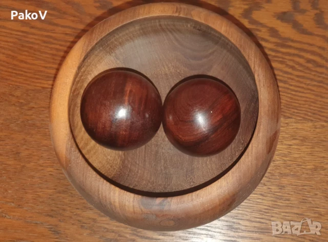  Комплект 2 топки от тиково дърво, снимка 2 - Декорация за дома - 51150013