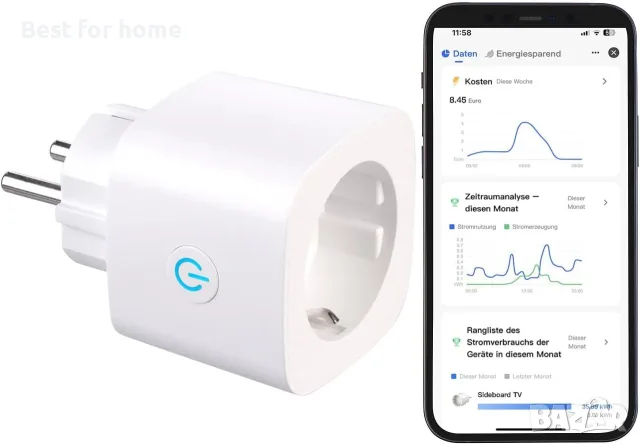 Luminea Home Control WiFi контакт TUYA, снимка 8 - Друга електроника - 55995487