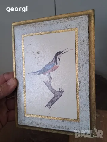 две мини картини на птици    18/3, снимка 6 - Декорация за дома - 49005593