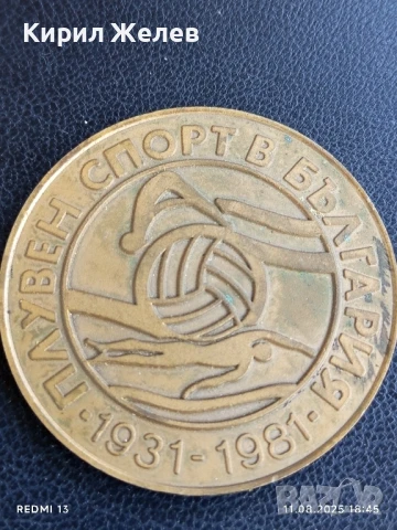 Плакет 1981г. СПОРТ в БЪЛГАРИЯ ПЛЕВЕН 22171
