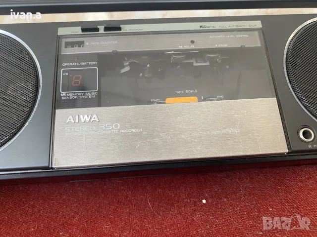 Касетофон Aiwa CS-350BL, снимка 7 - Радиокасетофони, транзистори - 55969491