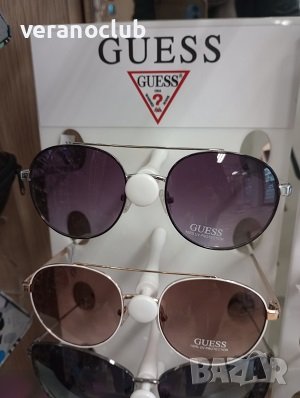 Кафяви слънчеви очила Guess Кръгли Бели рамки, снимка 5 - Слънчеви и диоптрични очила - 44201754