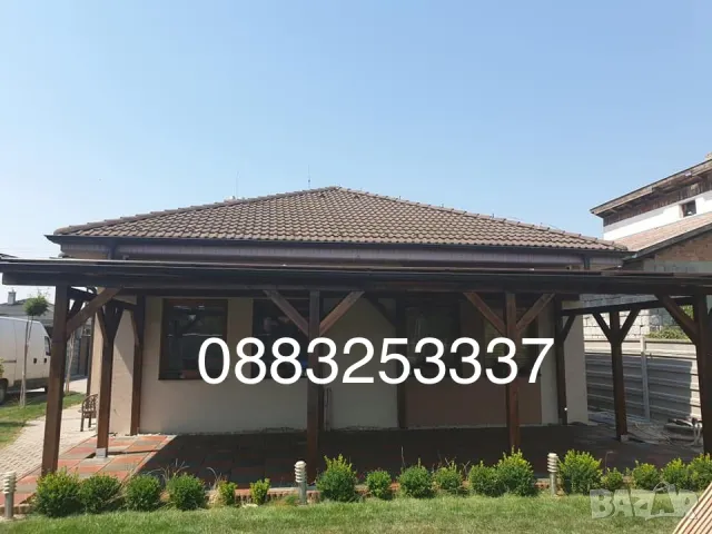 Изграждане на дървени навеси Покриви с гаранция Ремонт на покриви и хидроизолации, снимка 9 - Ремонти на покриви - 49818396