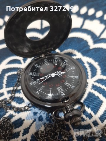 NOUSEG винтидж джобен кварцов часовник с римски цифри+ верижка , снимка 17 - Джобни - 41227257
