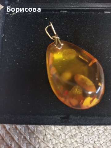 Висулка от естествен кехлибар , снимка 6 - Колиета, медальони, синджири - 35692389