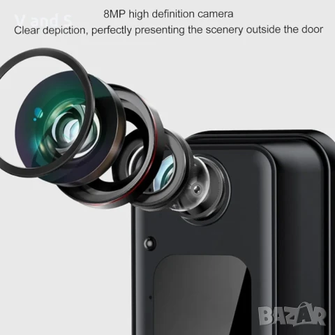 Видео Домофон Камера, 1080P HD Smart WiFi Видео Домофон с Широкоъгълно Нощно Видение, 2 Посочно Ауди, снимка 7 - Камери - 50738618