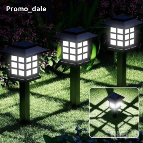 Комплект от 6 броя външна соларна лампа тип къщичка ( ретро фенер ), снимка 4 - Други - 51239419