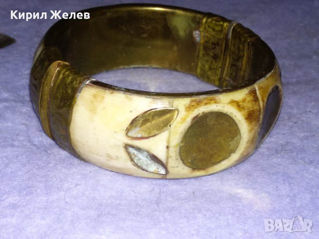 СТАРИННА БРОНЗОВА ТРАДИЦИОННА РЪЧНА ИЗРАБОТКА ТИБУТСКА ГРИВНА с КАМИЛСКА КОСТ с НУЖДА от ЩИФТ! 38336, снимка 12 - Антикварни и старинни предмети - 41265387