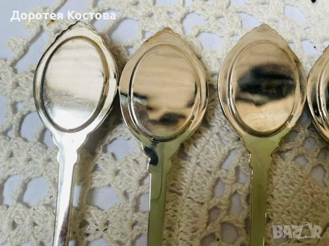 Красиви посребрени лъжички от Англия с порцелан, снимка 10 - Антикварни и старинни предмети - 53473705