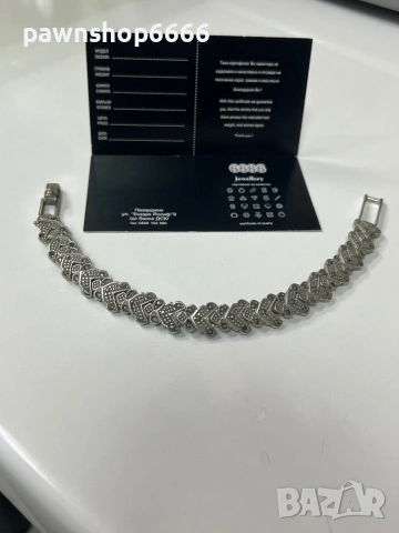 Сребърна гривна 925 проба , 34,95 гр, снимка 6 - Гривни - 53646745