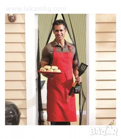 МРЕЖА ПРОТИВ НАСЕКОМИ ЗА ВРАТА С МАГНИТНО ЗАТВАРЯНЕ - код Magic Mesh, снимка 4 - Други стоки за дома - 34088556