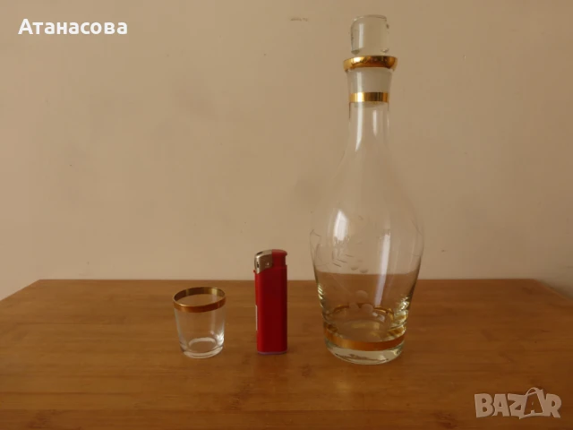 Стъклен сервиз за ракия 1970 г, снимка 5 - Сервизи - 50918134
